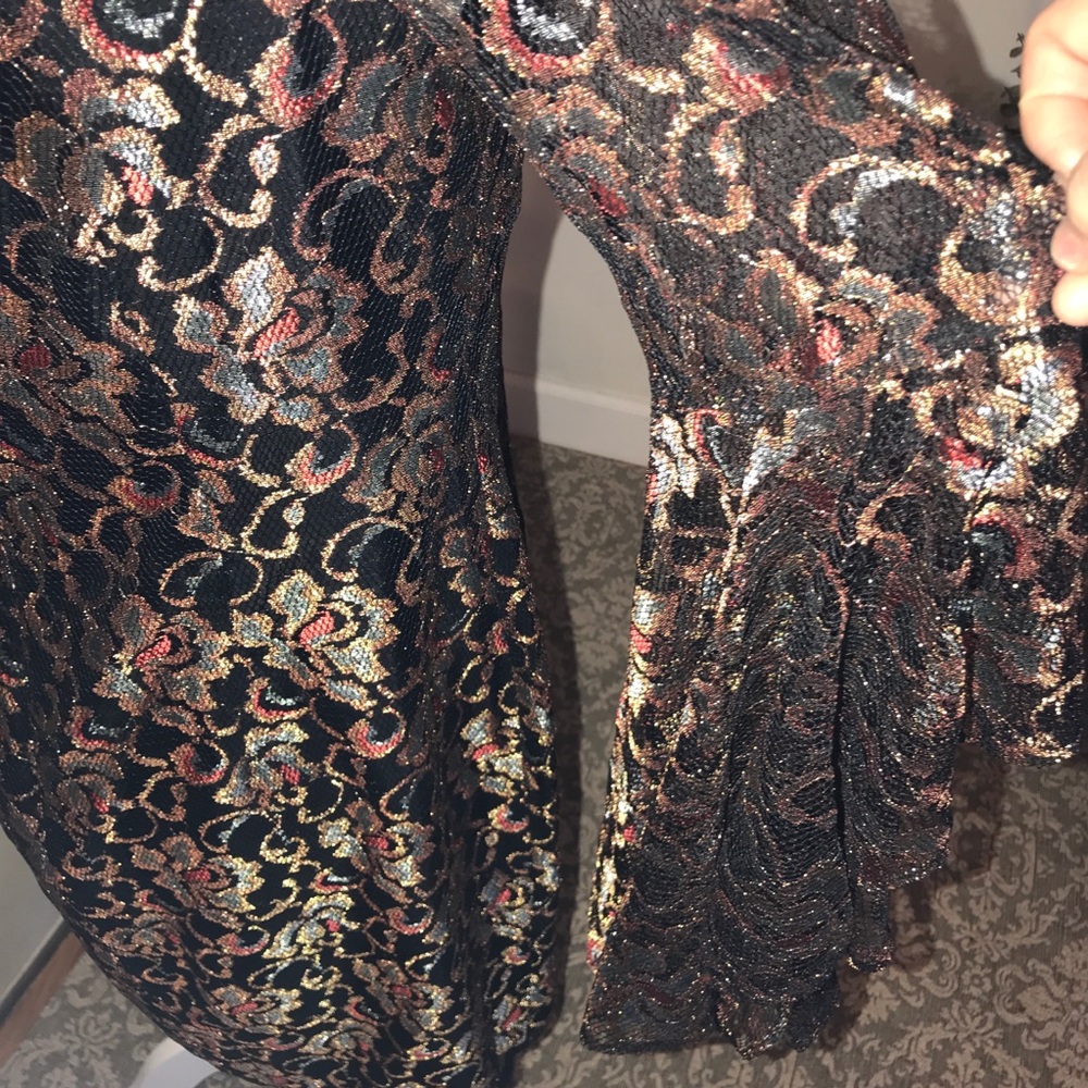 SHImmery Lace Adrianna Papell allover lace dress.
